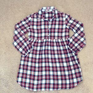 GAP kids flannel plaid dress. Size M (8). Like New.